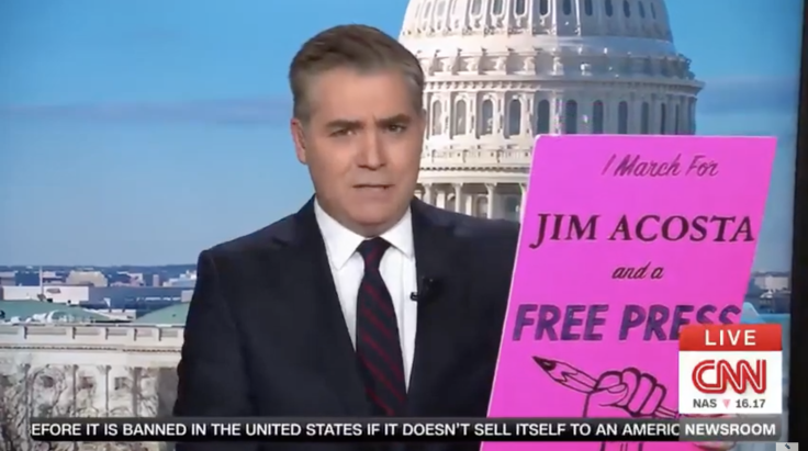 WATCH: Jim Acosta Holds Up Jim Acosta Poster While Boasting of Jim Acosta's Importance